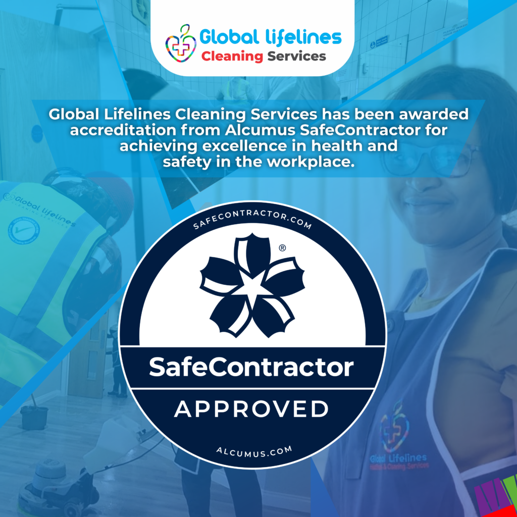 Wigan, UK – Global Lifelines Cleaning Services, a leading cleaning company in Wigan, has achieved prestigious accreditation from Alcumus SafeContractor, a leading health and safety accreditation scheme in the UK