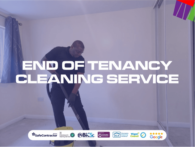 Spotless apartment after end of tenancy clean. Our end of tenancy cleaning in Manchester guarantees a full refund of your deposit